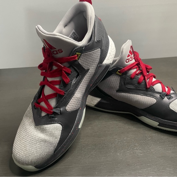 Adidas D Lillard 2's Boost Heathered Gray Men's Basketball Shoe Size 11.5 - Picture 6 of 16